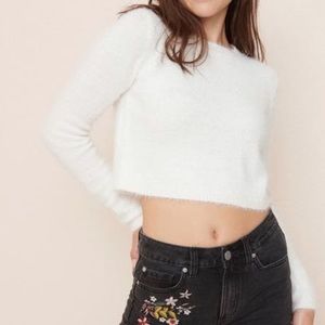 Fuzzy knit sweater